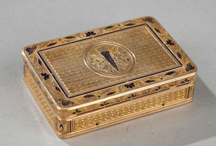 Gold snuffbox and music box by Georges Remond et Compagnie